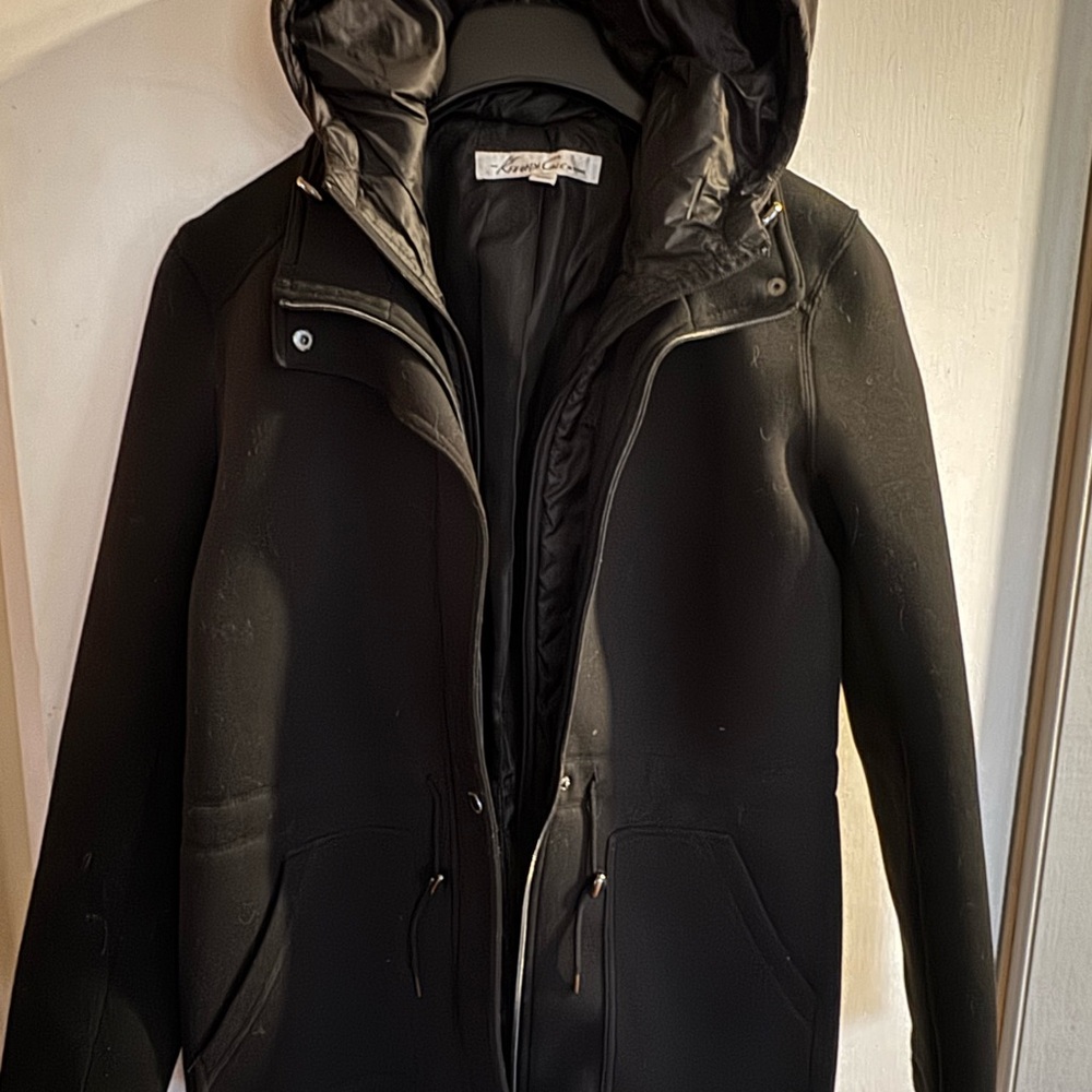 Kenneth Cole Black Raincoat